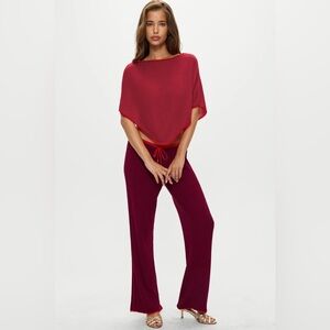 Frankies Bikinis Poncho & Knit Pant Set